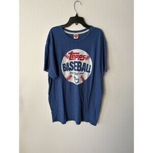 Homage Men’s Topps Baseball Graphic Blue Short Sleeve T-Shirt Size XL